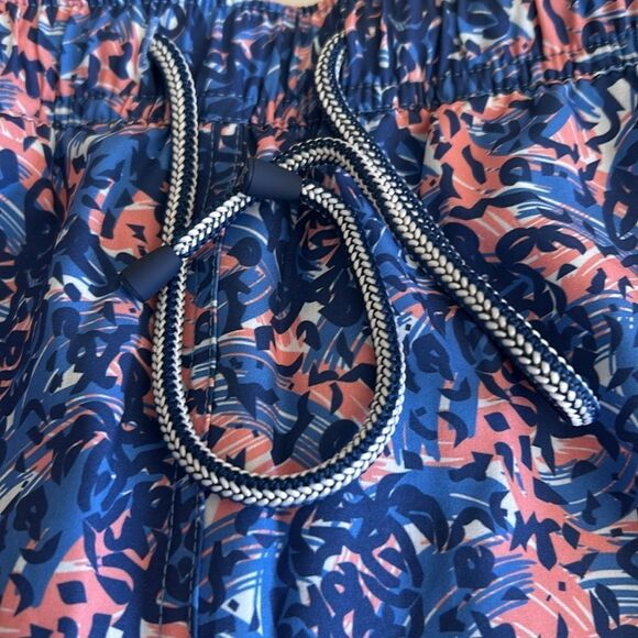 Peter Millar Men's Pink/Blue/Navy Seaside Print Swim Trunks, Size Small, NWT - Picture 4 of 11